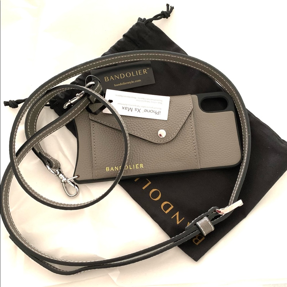 NWT Bandolier Case Gray Leather IPhone XS Max